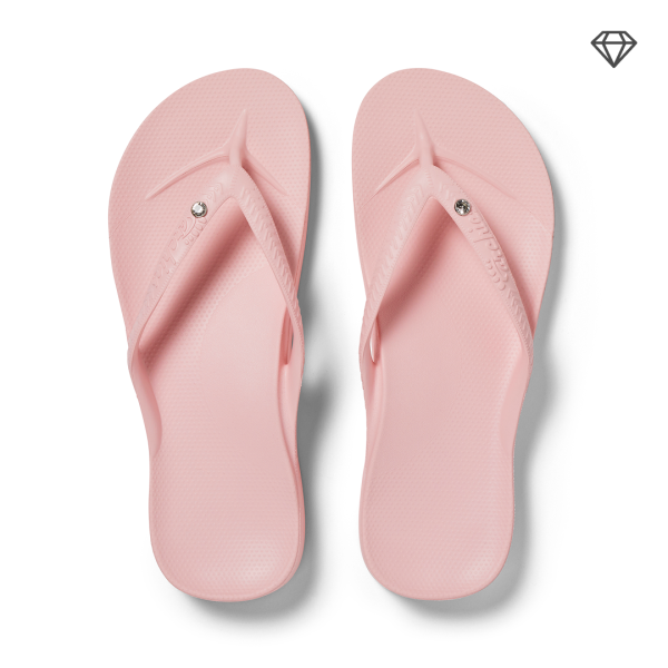 Arch Support Flip Flops - Classic - Crystal Pink